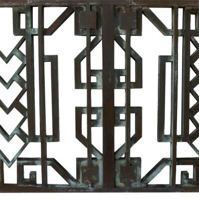 Pair of Art Deco Bronze Architectural Grates from the Richfield Building