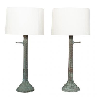 Pair of Art Deco Bronze Table Lamps