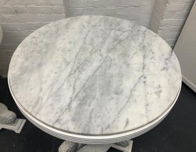 Pair of Art Deco Carrara Marble Top Tables