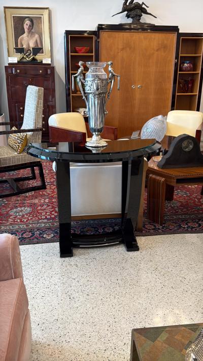 Pair of Art Deco Demi lune consoles