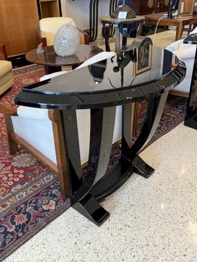 Pair of Art Deco Demi lune consoles