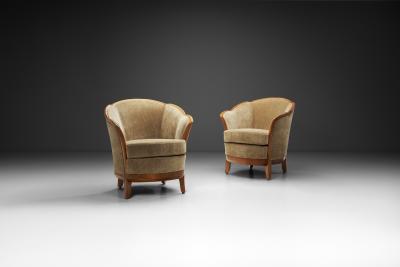 Pair of Art Deco Lounge Chairs Europe First half of the 20th Century