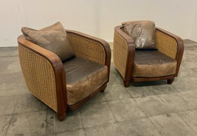 Pair of Art Deco Lounge Chairs France 1920