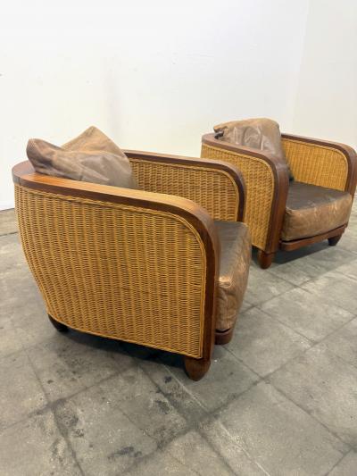Pair of Art Deco Lounge Chairs France 1920