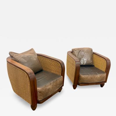 Pair of Art Deco Lounge Chairs France 1920