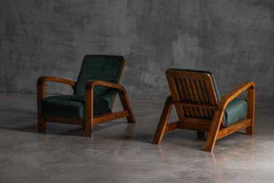 Pair of Art Deco Lounge Chairs France 1930s