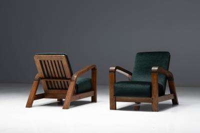 Pair of Art Deco Lounge Chairs France 1930s