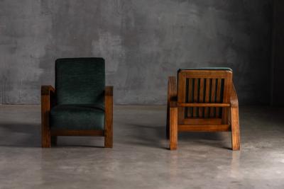 Pair of Art Deco Lounge Chairs France 1930s