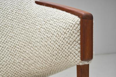 Pair of Art Deco Lounge Chairs with Brass Feet Scandinavia circa 1940s 