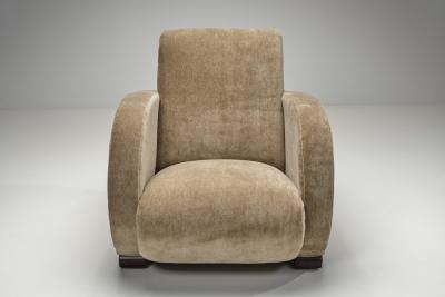 Pair of Art Deco Low Armchairs Europe First half of the 20th Century