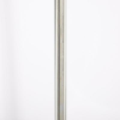 Pair of Art Deco Machine Age Chrome and Glass Rod Torchieres