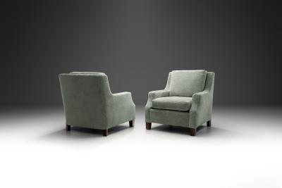Pair of Art Deco Modernist Armchairs Europe 1940s