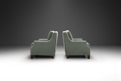 Pair of Art Deco Modernist Armchairs Europe 1940s
