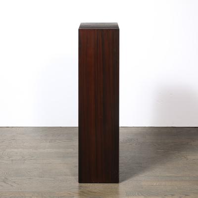 Pair of Art Deco Rectilinear Rosewood Pedestals