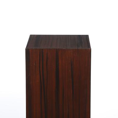 Pair of Art Deco Rectilinear Rosewood Pedestals