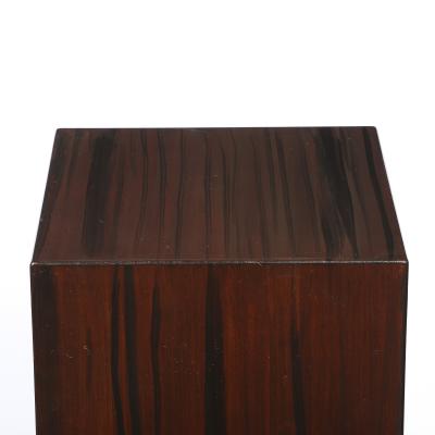 Pair of Art Deco Rectilinear Rosewood Pedestals