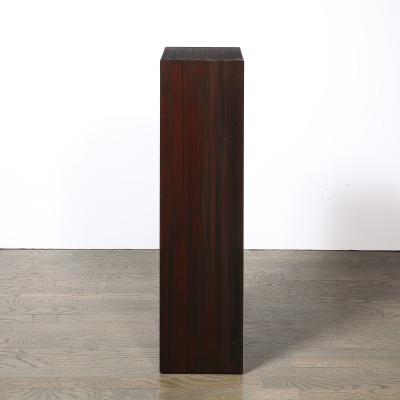 Pair of Art Deco Rectilinear Rosewood Pedestals