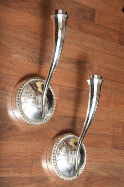 Pair of Art Deco Single Arm Wall Sconces 2 pairs available 