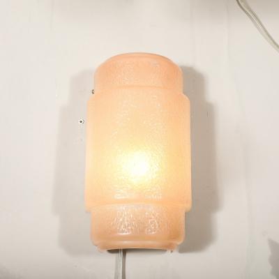 Pair of Art Deco Skyscraper Style Bakelite Sconces with Textured Design