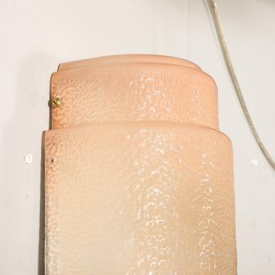 Pair of Art Deco Skyscraper Style Bakelite Sconces with Textured Design