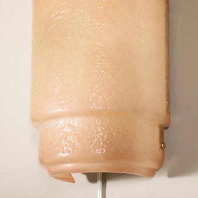 Pair of Art Deco Skyscraper Style Bakelite Sconces with Textured Design