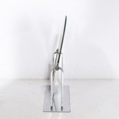 Pair of Art Deco Streamlined Arch Form Adjustable Table Mirror in Chrome