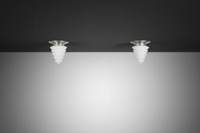 Pair of Art Deco Style Crystal Ceiling Lights by GISO The Netherlands 1960s