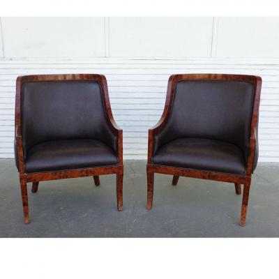 Pair of Art Deco Style Lounge Chairs