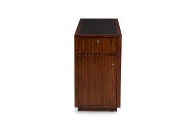 Pair of Art Deco Style Mid Century American Ebony De Macassar Cabinets