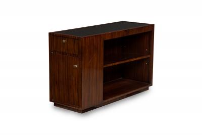 Pair of Art Deco Style Mid Century American Ebony De Macassar Cabinets