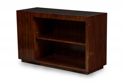 Pair of Art Deco Style Mid Century American Ebony De Macassar Cabinets