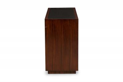 Pair of Art Deco Style Mid Century American Ebony De Macassar Cabinets