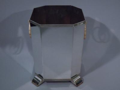 Pair of Art Deco Style Silver Wine Coolers