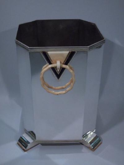 Pair of Art Deco Style Silver Wine Coolers