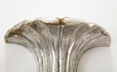 Pair of Art Deco Venetian Carved Silver Leafed Wall Brackets