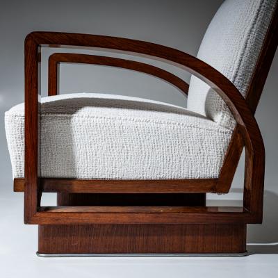 Pair of Art Deco Walnut Armchairs 1920s