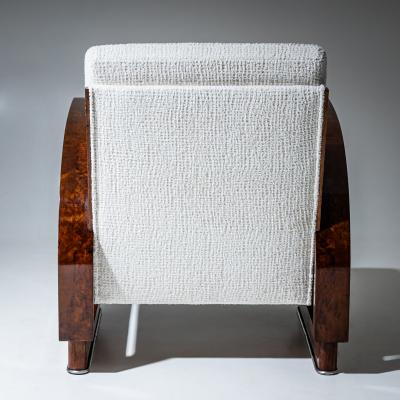 Pair of Art Deco Walnut Armchairs 1920s