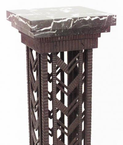 Pair of Art Deco Wrought Iron Pedestals