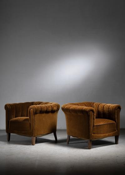 Pair of Art Deco club chairs