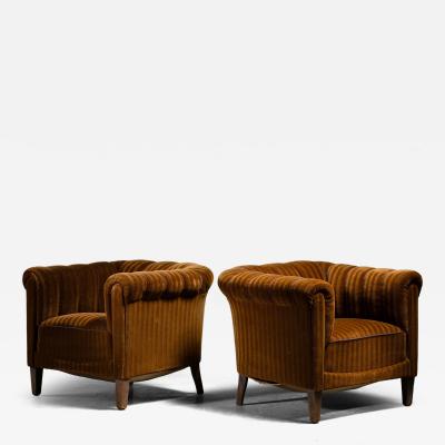 Pair of Art Deco club chairs