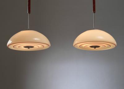 Pair of Art Deco pendant lamps