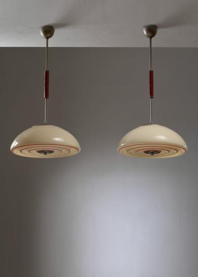 Pair of Art Deco pendant lamps