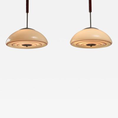 Pair of Art Deco pendant lamps