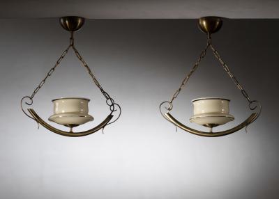 Pair of Art Deco pendants