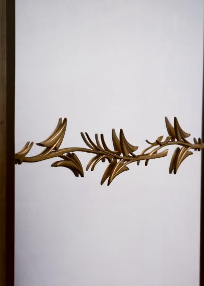 Pair of Art Deco wall mirrors with console table