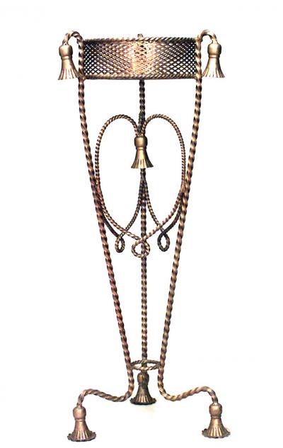 Pair of Art Moderne Rope and Tassel Pedestals