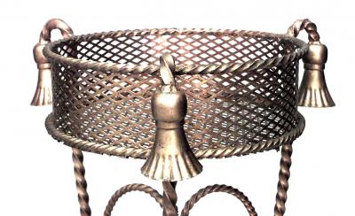Pair of Art Moderne Rope and Tassel Pedestals