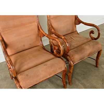 Pair of Art Nouveau Lounge Chairs