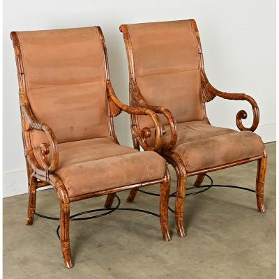 Pair of Art Nouveau Lounge Chairs