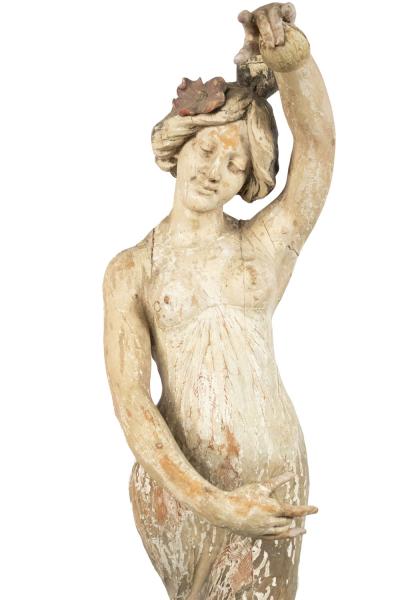 Pair of Art Nouveau Wooden Dancing Figures